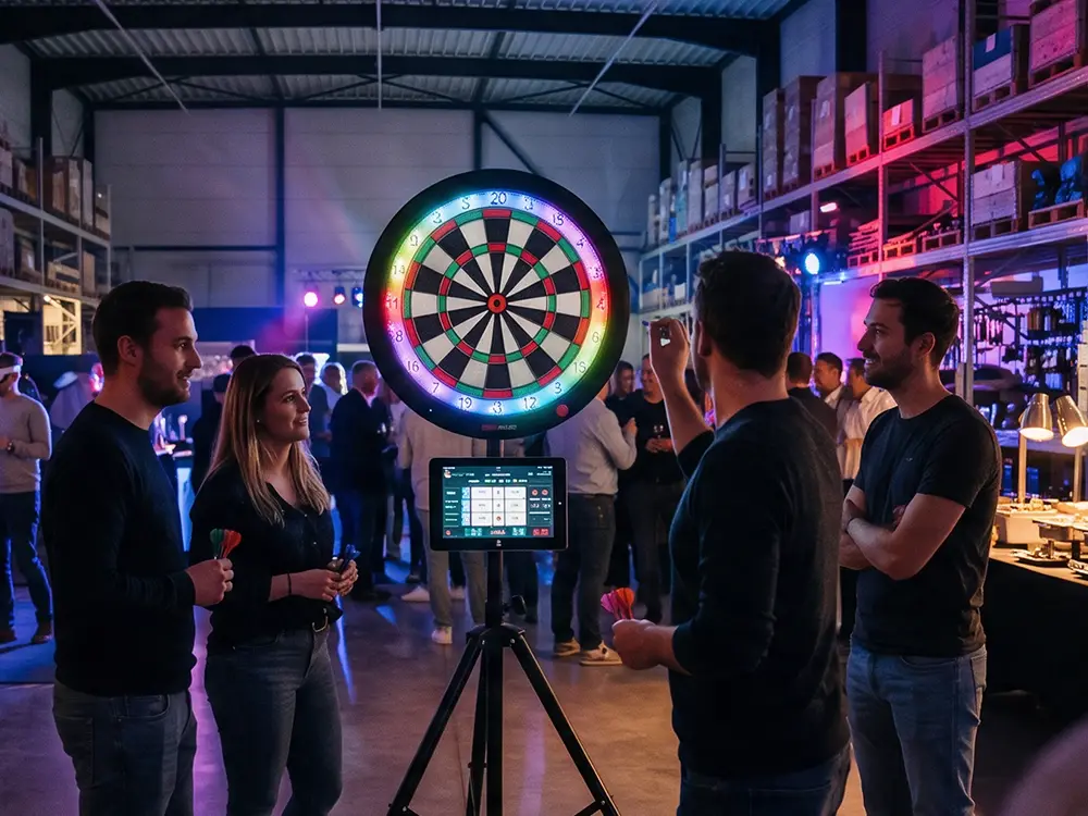 Fléchettes connectées : joueurs en action